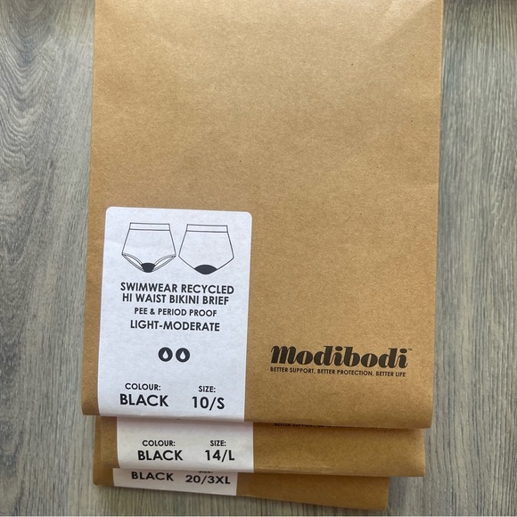 Modibodi Swimwear Recycled Hi Waist Bikini Brief - Picture 5 of 6